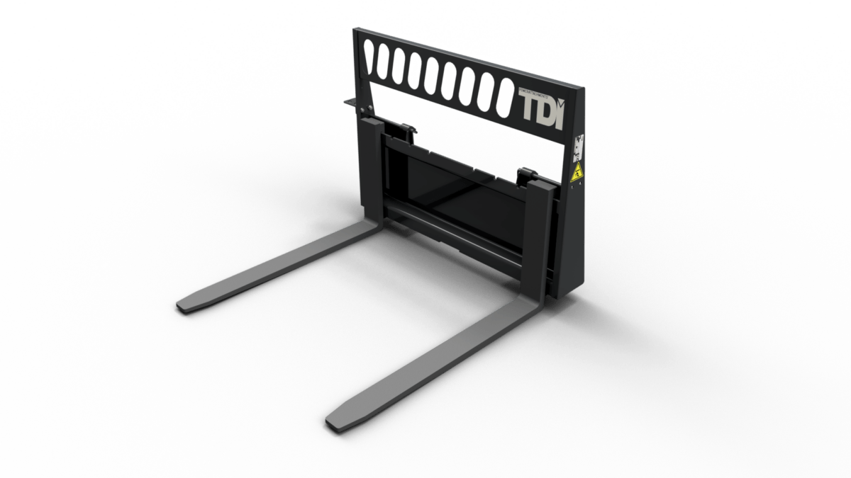 Tablero porta pallet para minicargadora.